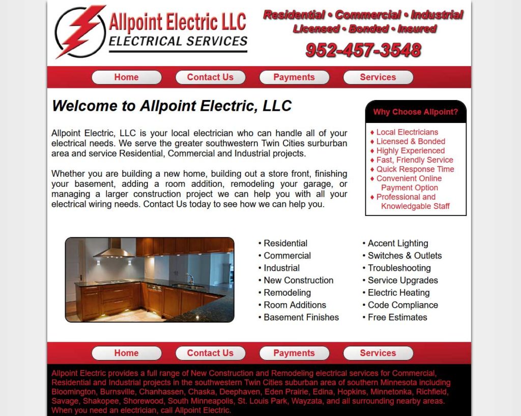 Allpoint_Electric <a href="http://www.allpointelectric.com/" target="_blank" rel="noopener noreferrer">Allpoint Electric LLC</a><br> Belle Plaine, MN