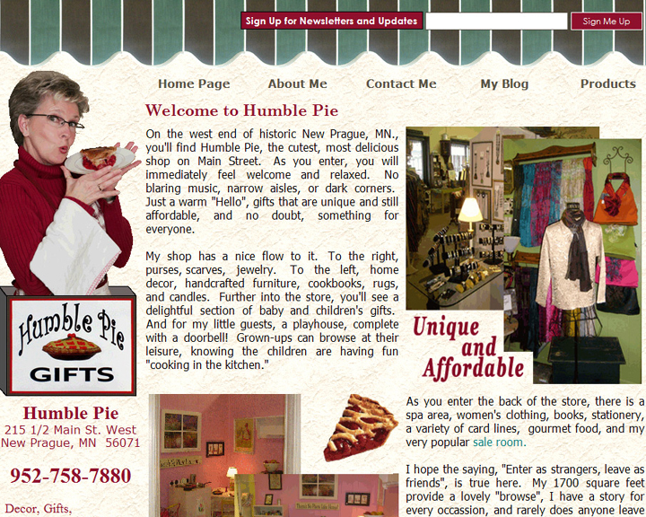 Humble_Pie <a href="http://www.humblepiegifts.com/" target="_blank" rel="noopener noreferrer">Humble Pie Gifts</a> <br />New Prague, MN