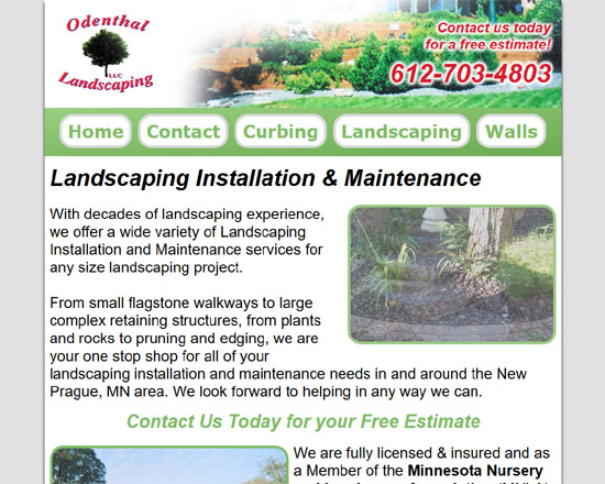 Odenthal_Landscaping <a href="http://www.odenthallandscaping.com" target="_blank" rel="noopener noreferrer">Odenthal Landscaping LLC</a> <br />New Prague, MN