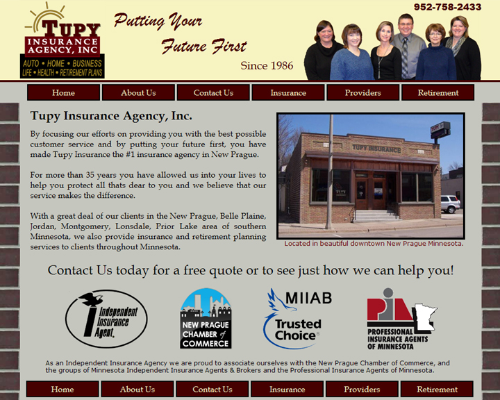 Tupy_Insurance <a href="http://www.tupyinsurance.com/" target="_blank" rel="noopener noreferrer">Tupy Insurance Agency,<br />Inc.</a> New Prague, MN